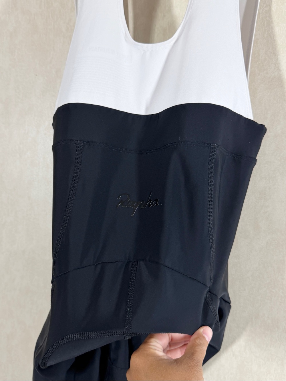 Rapha Women’s Core Cycling Bib Shorts Chamois Pad in Black White M - Picture 9 of 15